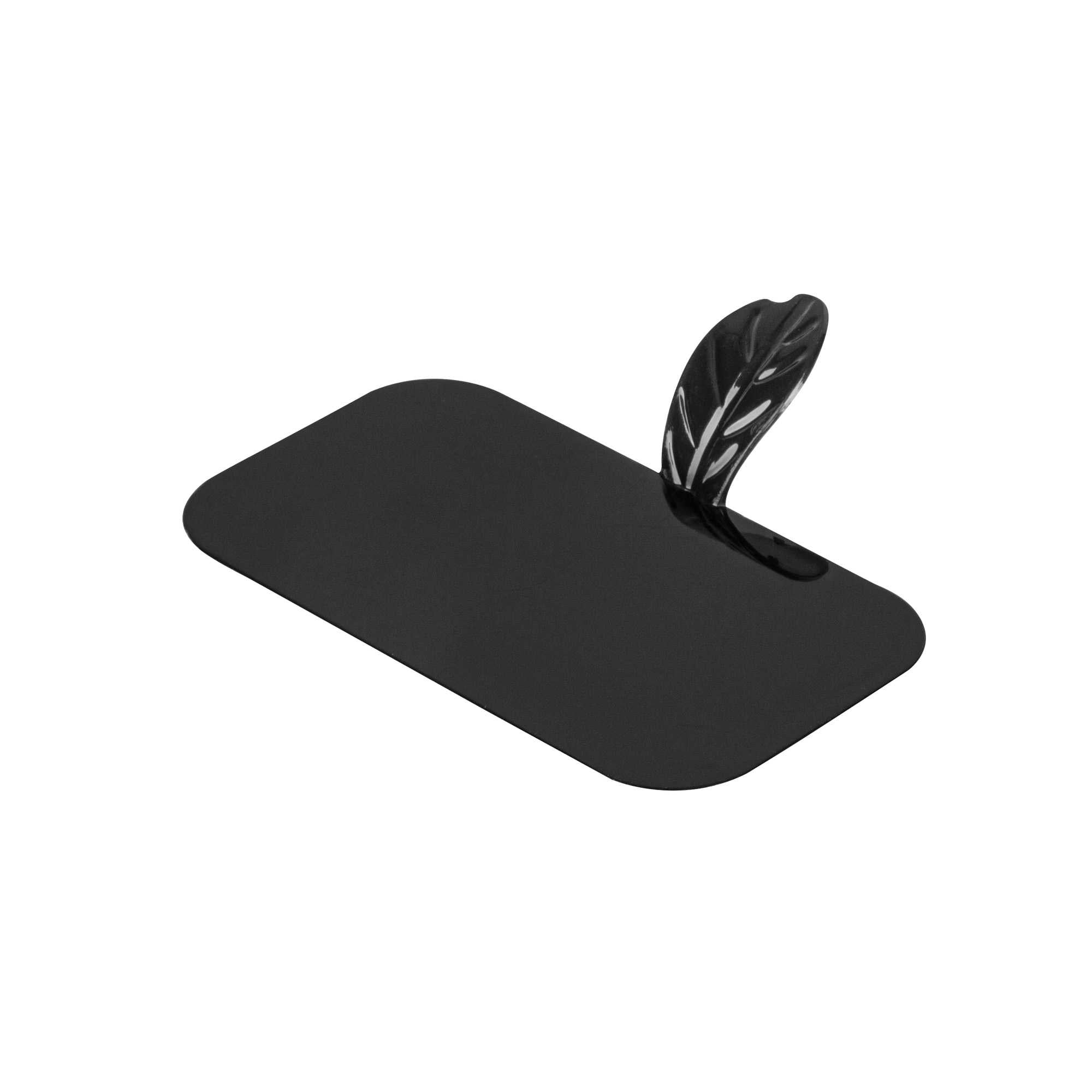 Pastry Tek Rectangle Black Plastic Pastry Pallet - 4" x 2 1/4" x 1" - 100 count box