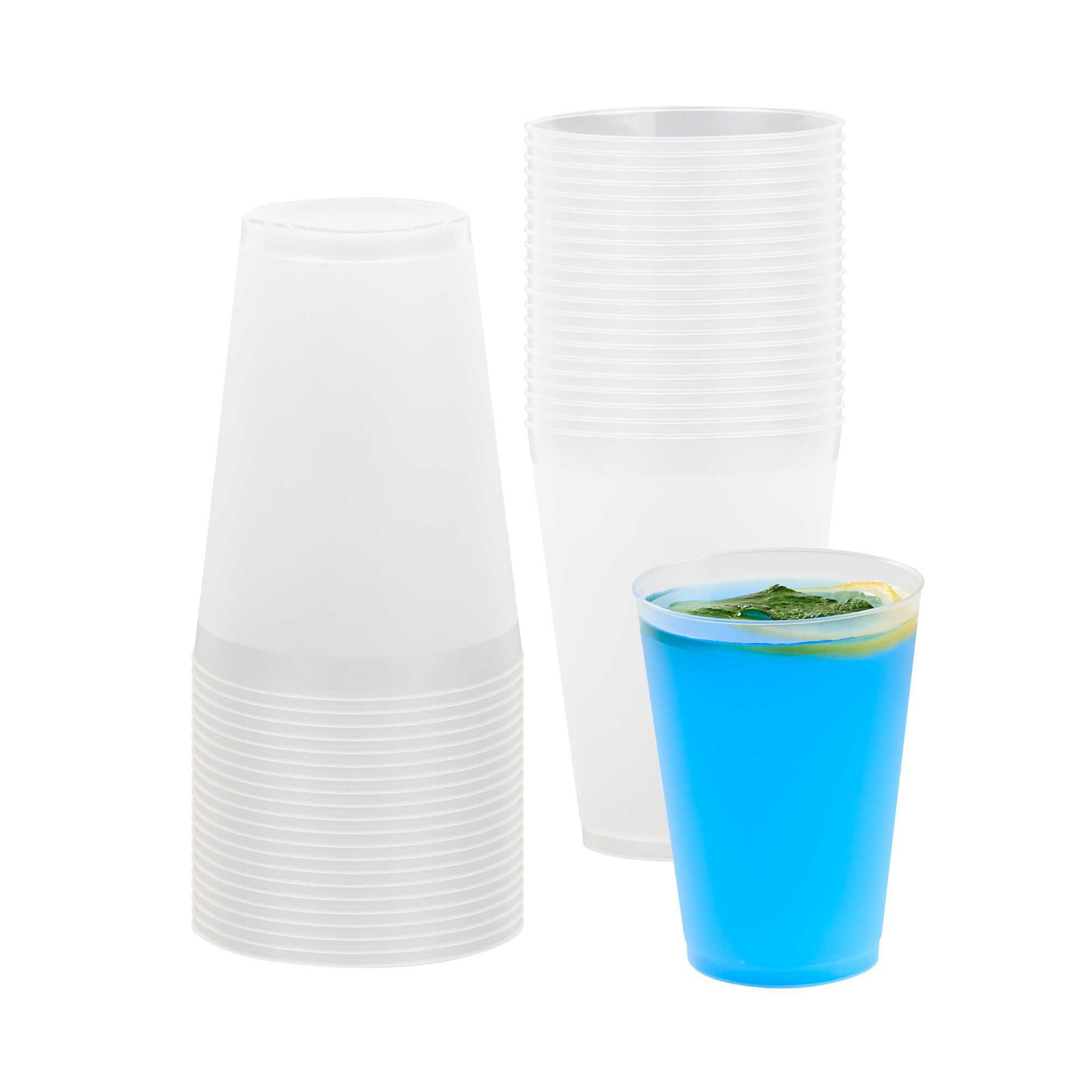 Flexi Grip 12 oz Round Frosted Plastic Cup - 3 1/4" x 3 1/4" x 4 1/4" - 500 count box