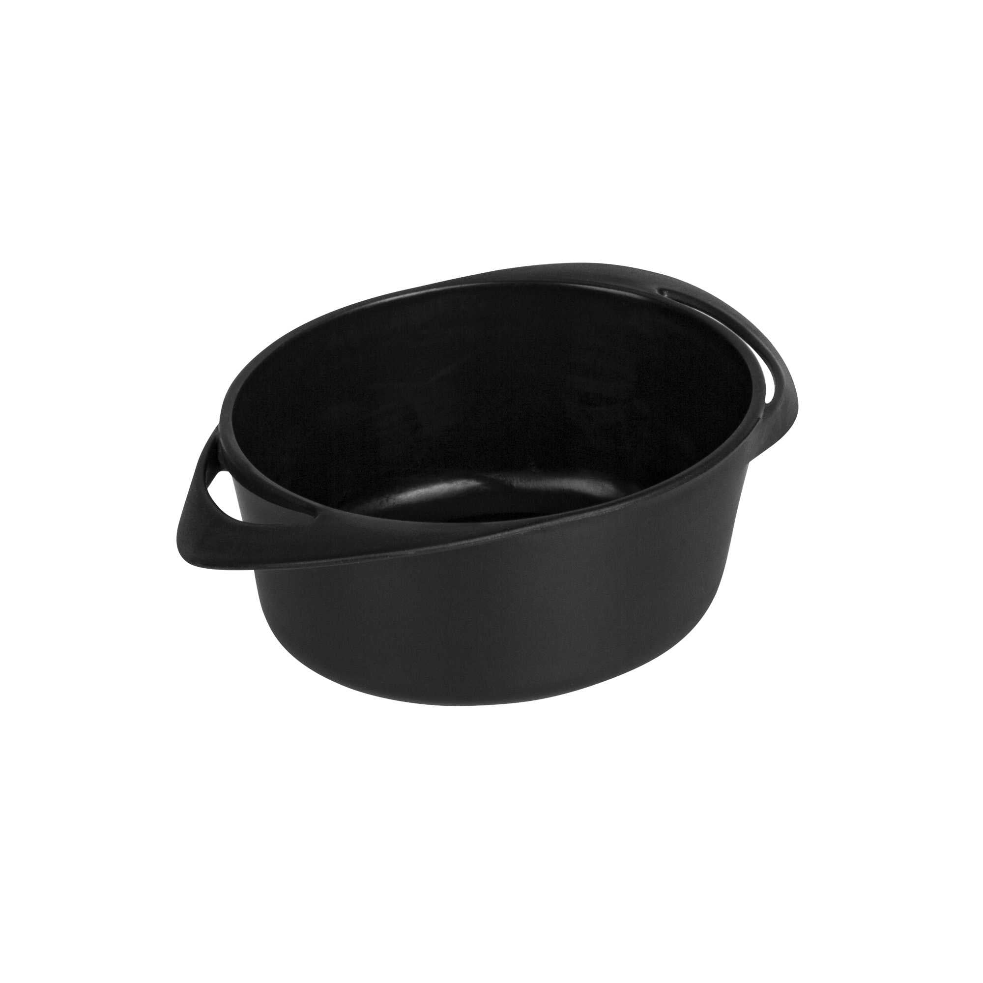 Mini Serve 3 oz Round Black Plastic Mini Infinity Pot - 3 3/4" x 2 1/2" x 1 1/4" - 100 count box
