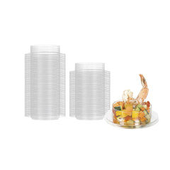 Mini Serve 3 oz Round Clear Plastic Gastronomique Petri Dish - 3 1/4