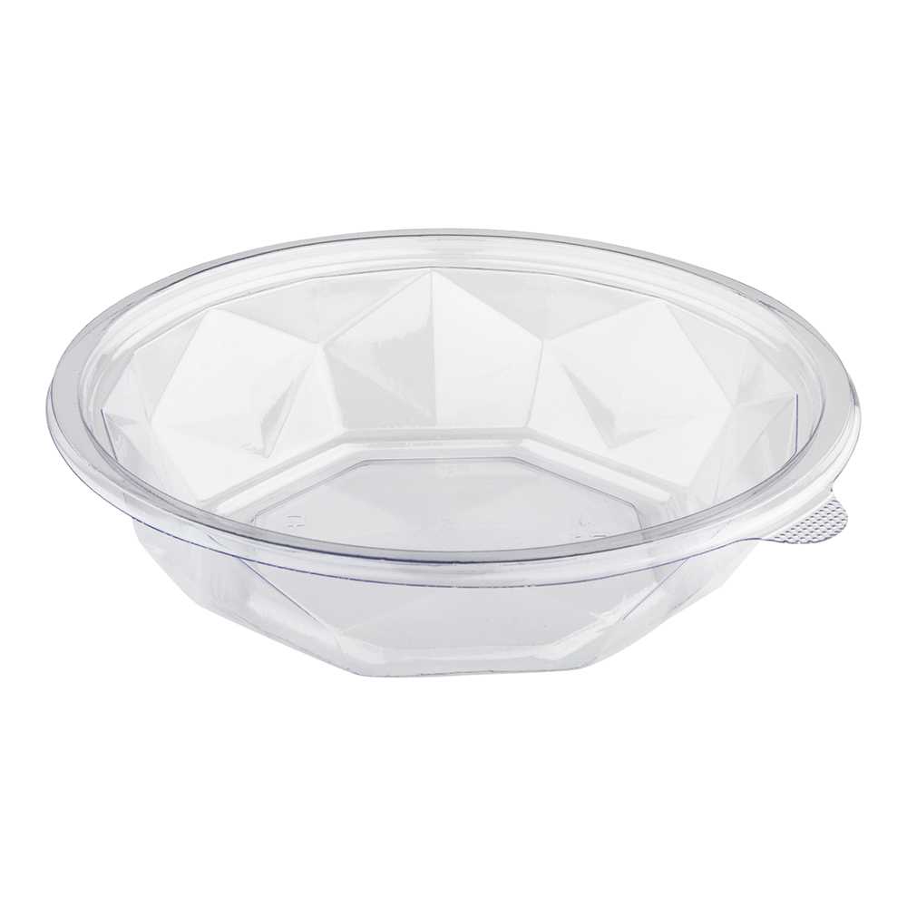 Basic Nature 12 oz Round Clear PLA Plastic To Go Bowl - Compostable - 6" x 6" x 1 1/2" - 125 count box