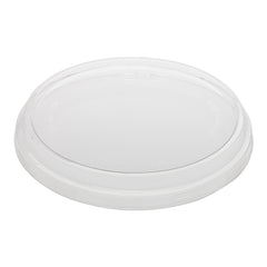 Basic Nature Round Clear Plastic Deli Container Flat Lid - Compostable - 4 1/2