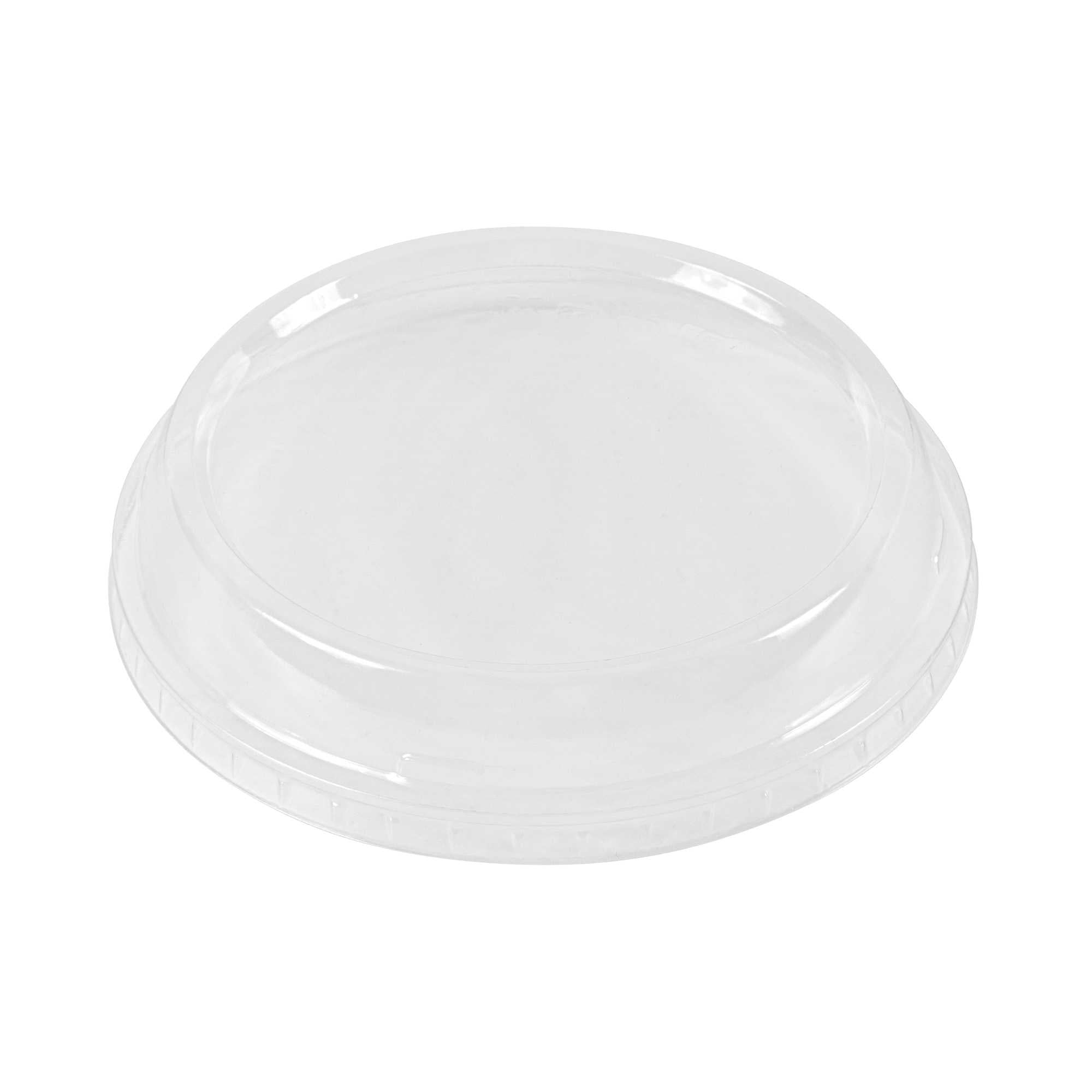 Basic Nature Round Clear PLA Plastic Dome Lid - Fits To Go Deli Container, Compostable - 500 count box