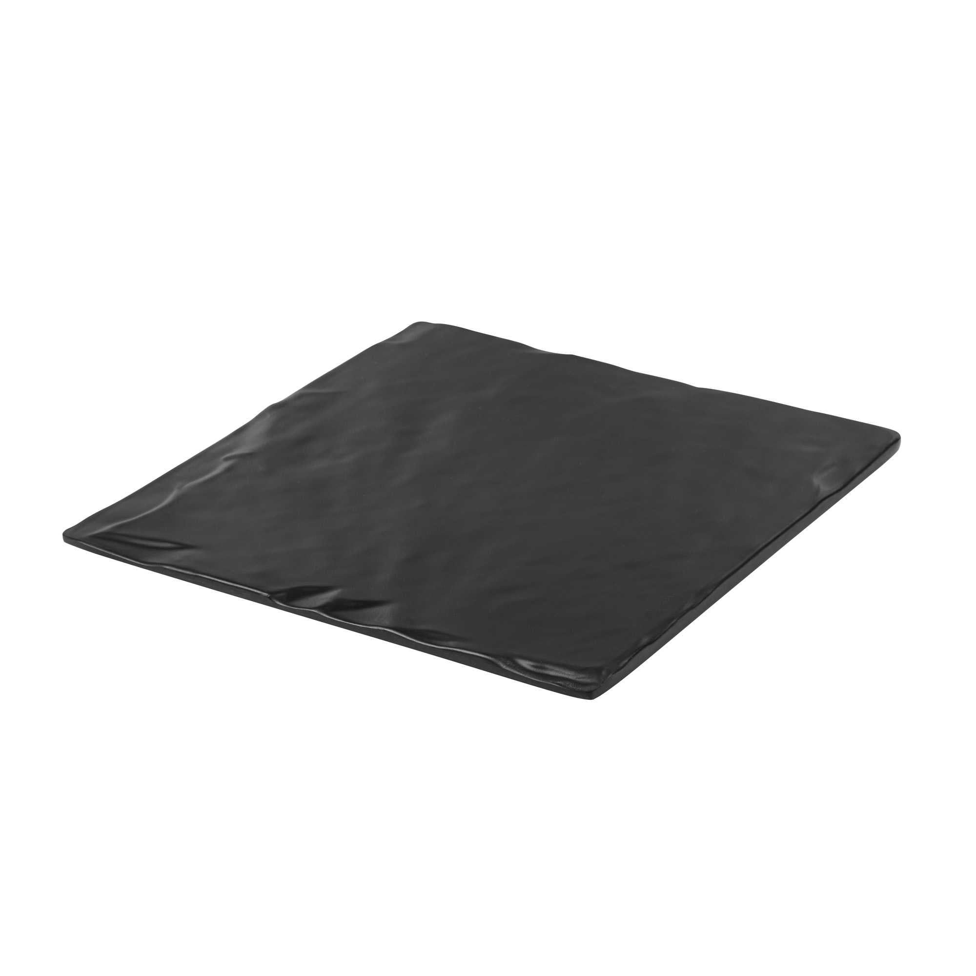 Voga Square Black Melamine Plate - Japonais, Slate - 10" x 10" x 3/4" - 4 count box