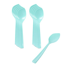 Coppetta Teal Plastic Petal Spoon - 4 1/2