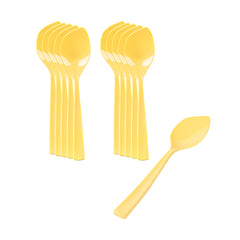 Coppetta Baby Yellow Plastic Petal Spoon - 4 1/2