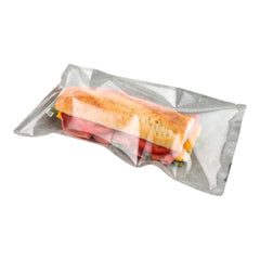 Bag Tek Black Plastic Large Sandwich and Snack Bag - Heat Sealable - 11 1/2