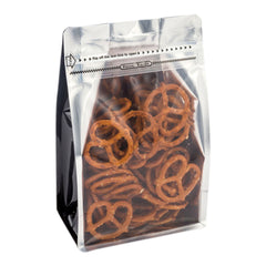 Bag Tek Black Plastic Medium Snack Bag - Double Seal, Rip Lock, Heat Sealable - 8