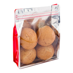 Bag Tek Red Plastic Large Snack Bag - Double Seal, Rip Lock, Heat Sealable - 9 1/2