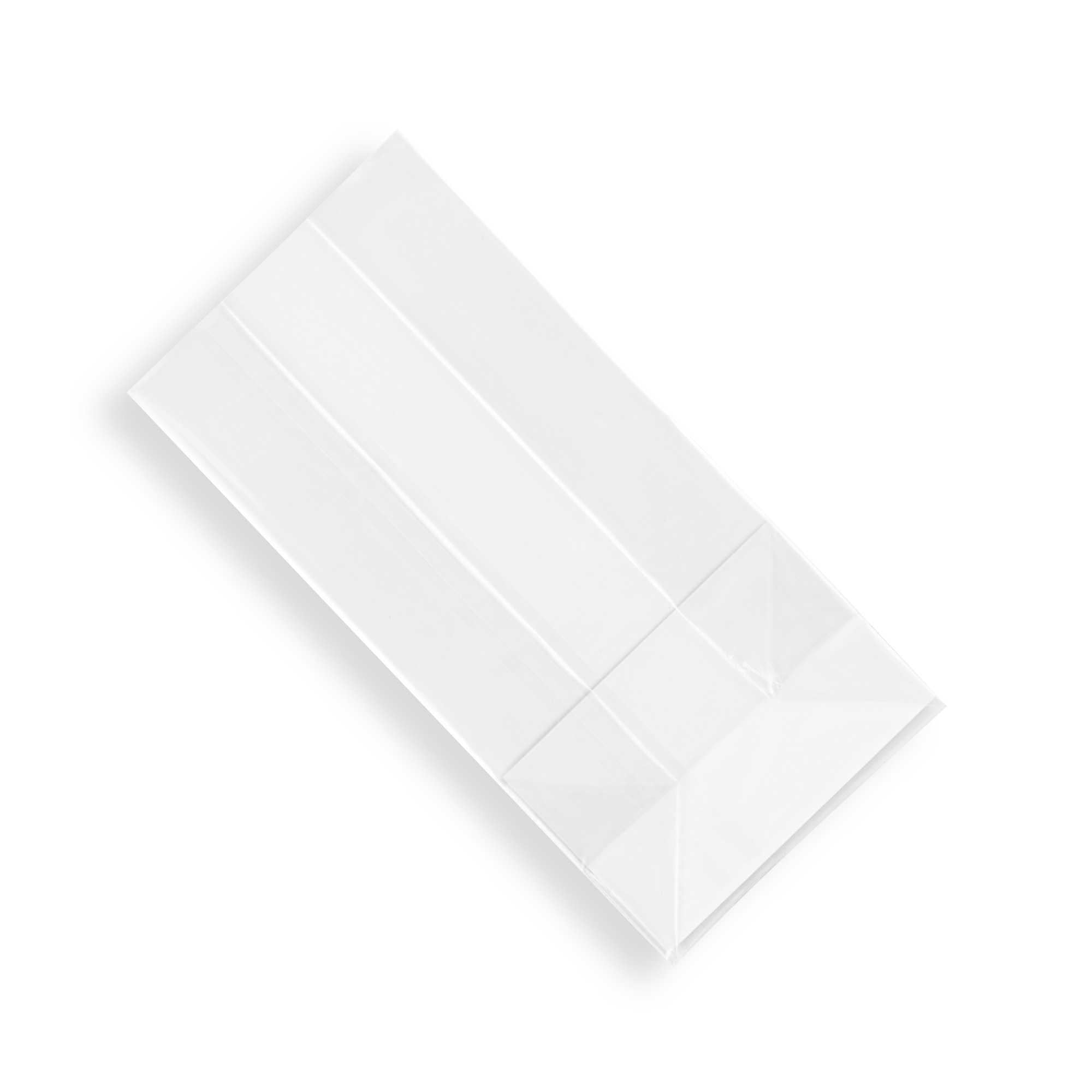 Bag Tek Clear Plastic Gusset Bag - Flat Bottom, Paper Insert, Heat Sealable - 3" x 2" x 6 1/2" - 2000 count box