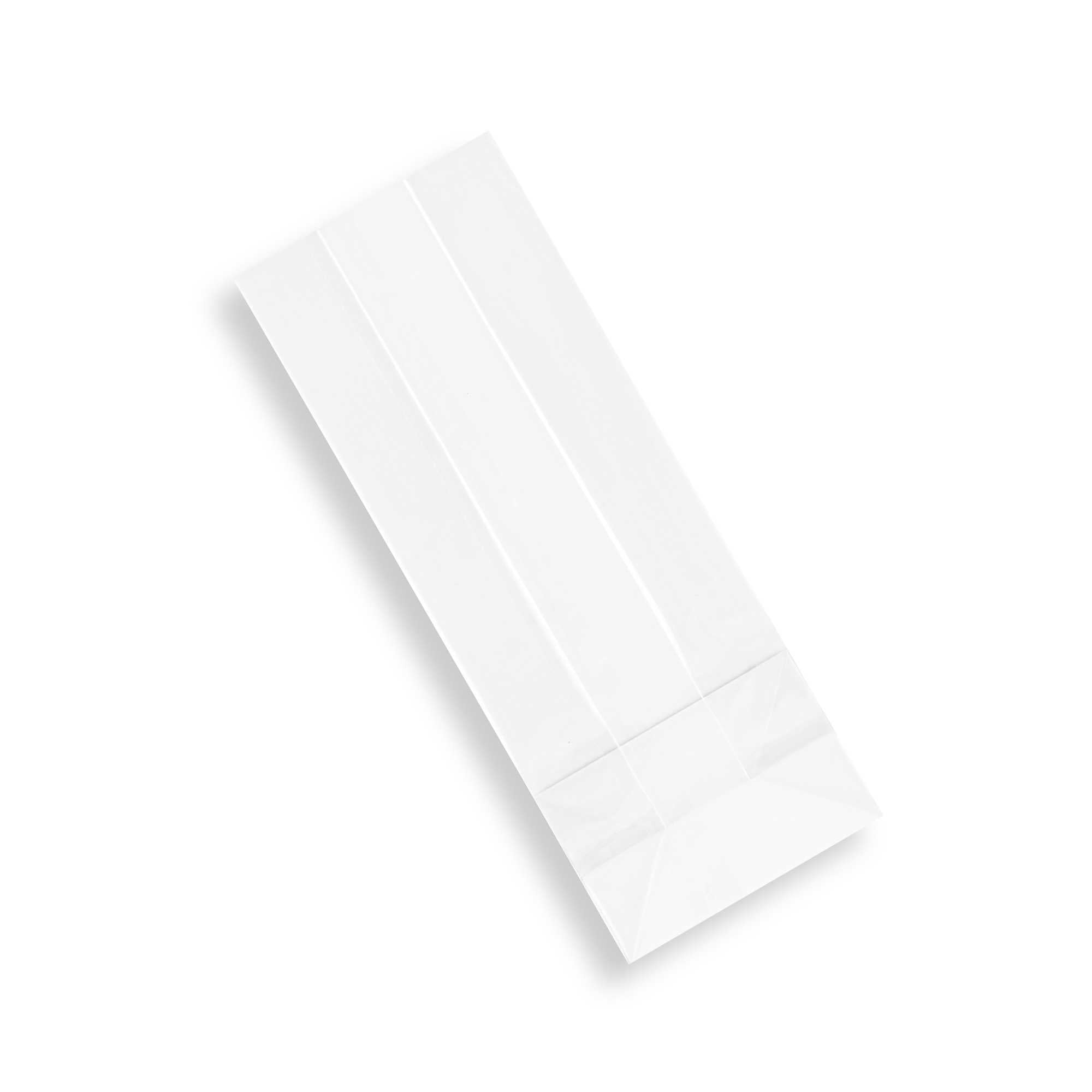 Bag Tek Clear Plastic Gusset Bag - Flat Bottom, Paper Insert, Heat Sealable - 3" x 2" x 8" - 2000 count box