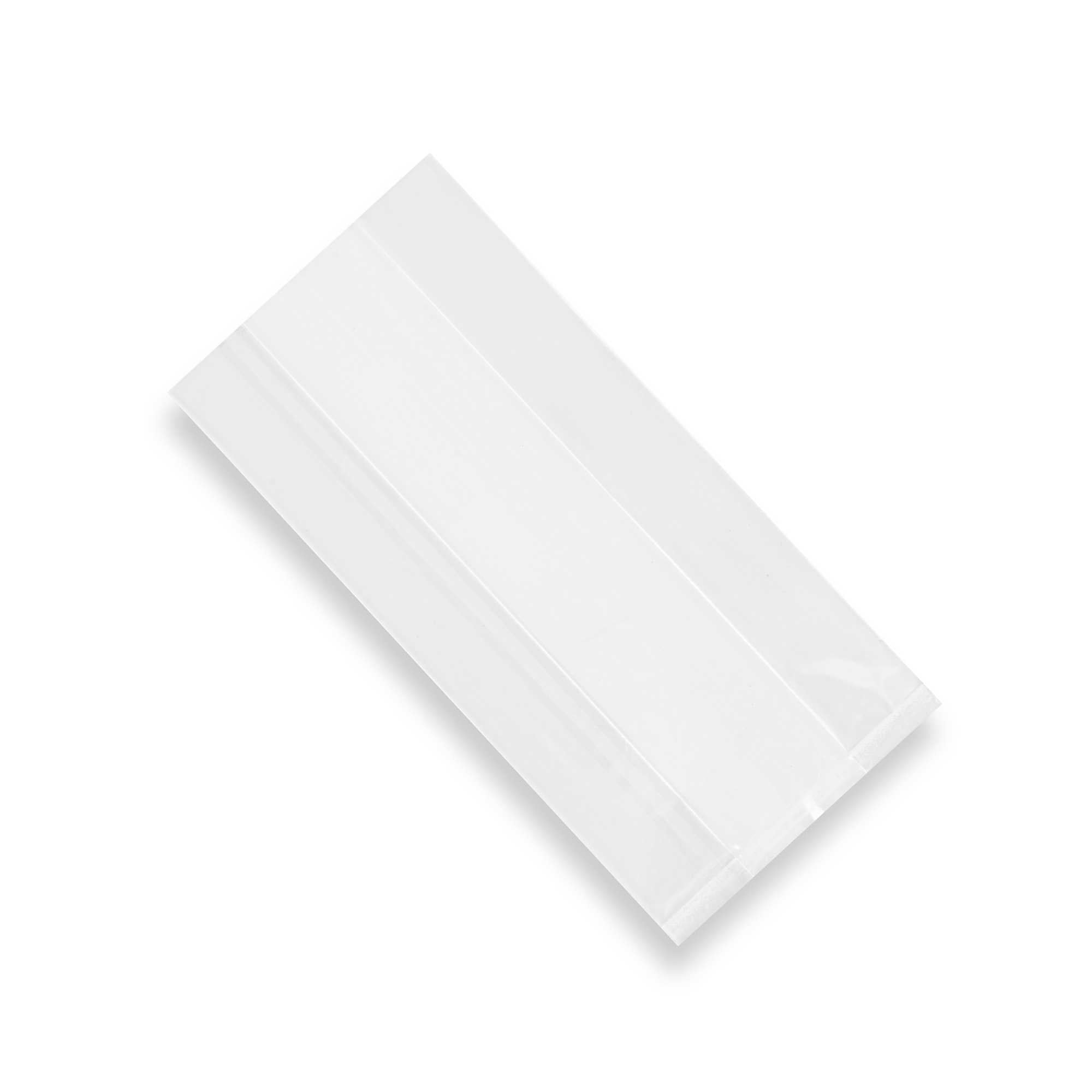 Bag Tek Clear Plastic Gusset Bag - High Clarity, Heat Sealable - 4" x 2 1/4" x 8" - 2000 count box
