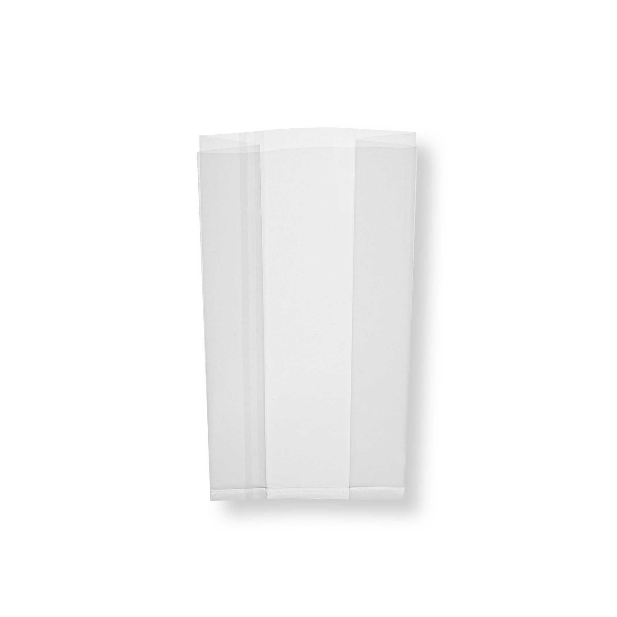 Bag Tek Clear Plastic Gusset Bag - High Clarity, Heat Sealable - 4" x 2 1/4" x 8" - 2000 count box