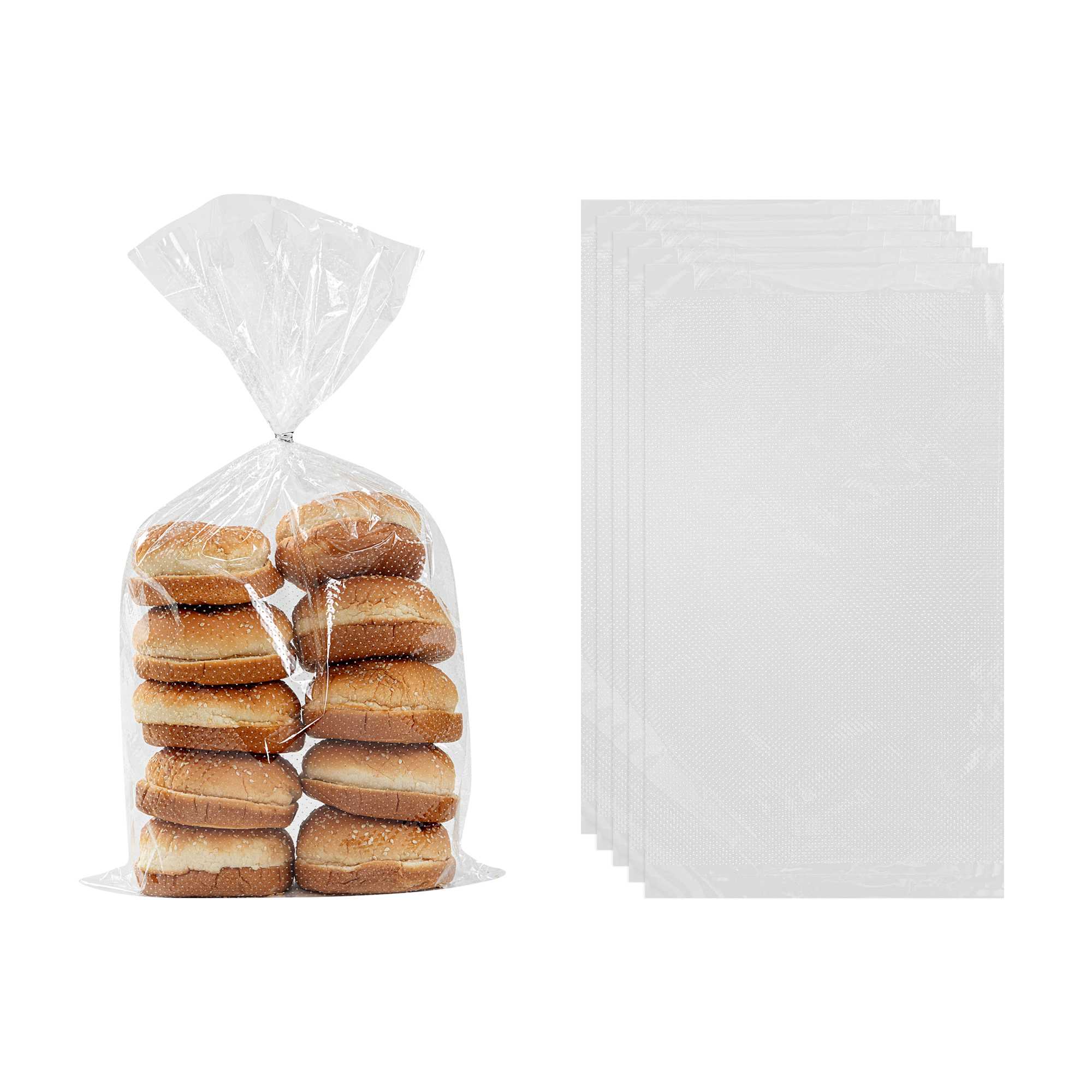 Bag Tek Clear Plastic Bread Bag - Micro-Perforated, with Wicket Dispenser - 11" x 20" - 2000 count box
