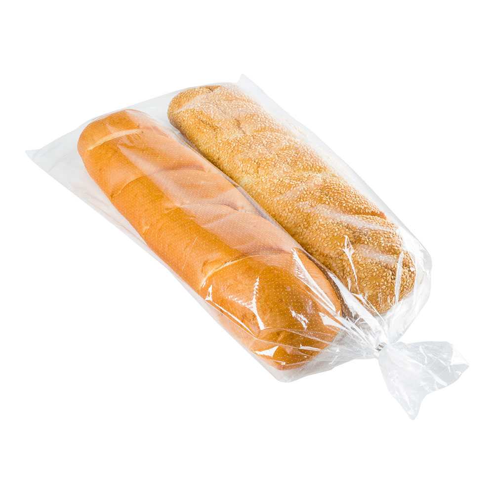 Bag Tek Clear Plastic Bread Bag - Micro-Perforated, with Wicket Dispenser - 24" x 13" - 1500 count box
