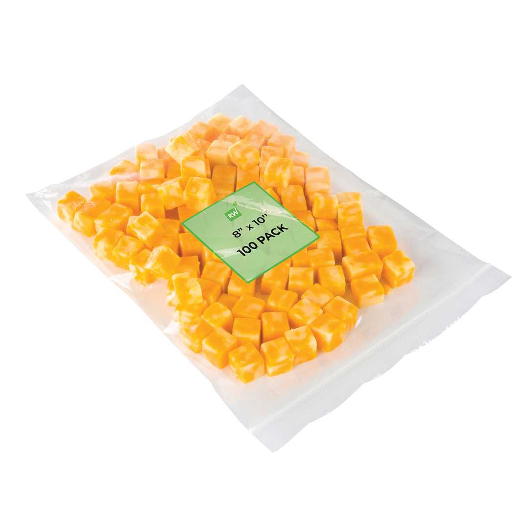 Bag Tek Clear Plastic Zip Bag - BPA-Free, High Clarity - 8" x 10" - 2000 count box