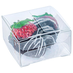 Sweet Vision Square Clear Plastic Favor Box - Folding Top - 2