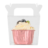 Sweet Vision Clear Plastic Take Out Box - with Handle - 3 1/4" x 2 1/2" x 4 1/2" - 100 count box