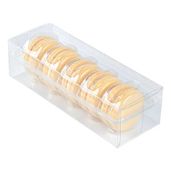 Sweet Vision Clear Plastic French Macaron Box - Fits 5 Macarons - 7 1/2