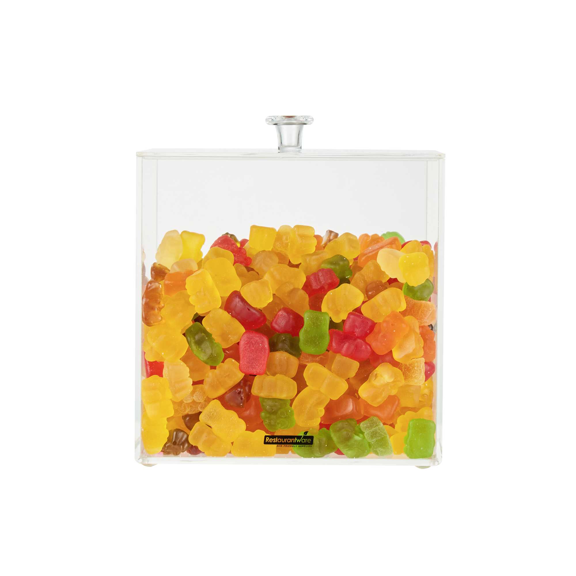Clear Tek Clear Acrylic Medium Candy Container - Display Box - 6" x 6" x 6" - 1 count box