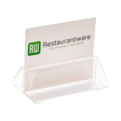 Clear Tek Clear Acrylic Place Card Holder and Menu Stand - 3 1/2