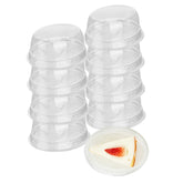 Thermo Tek 9 oz Oval Clear Plastic Cake Box - with Lid - 5 1/4" x 4 1/4" x 2" - 100 count box