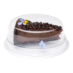 Thermo Tek 9 oz Oval Clear Plastic Cake Box - with Lid - 5 1/4