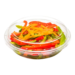 Thermo Tek Round Clear Plastic Serving Platter - with Lid - 7 1/2