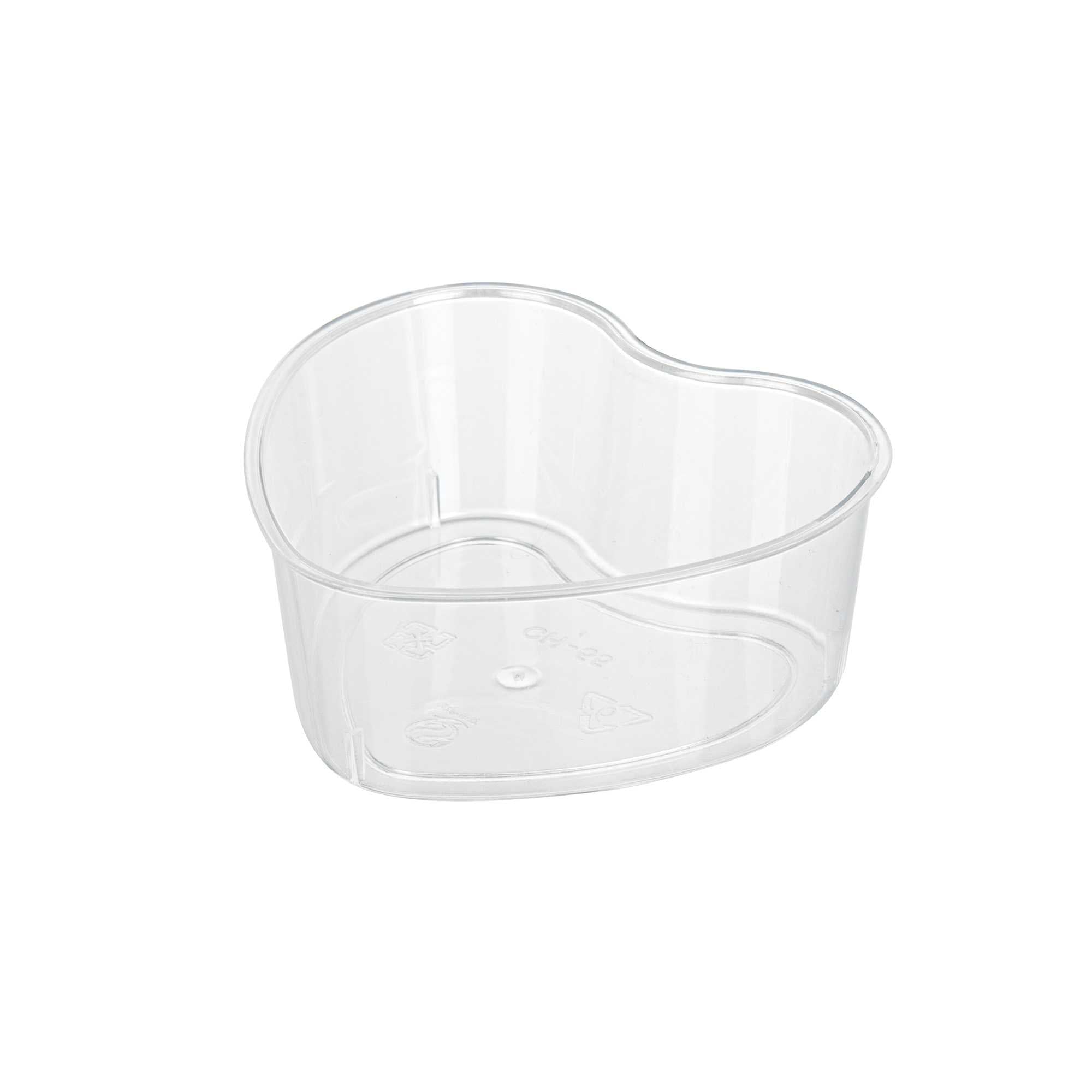 Mini Serve 3 oz Round Clear Plastic Mini Slope Cup - 2" x 2" x 3 3/4" - 10 count box