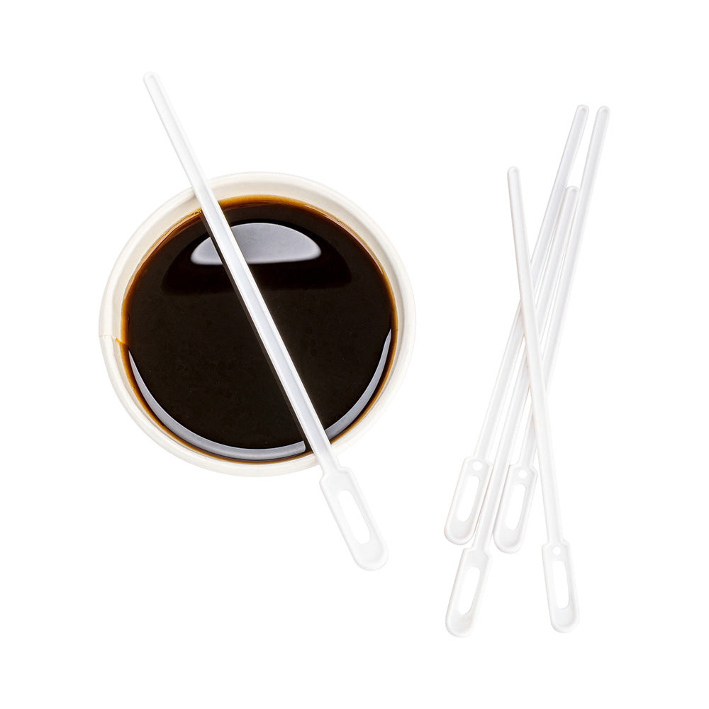 Restpresso White Plastic Keyhole Coffee Stirrer - 6