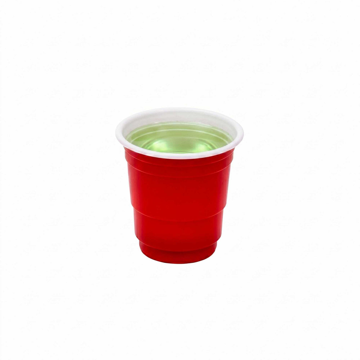 Bev Tek 2 oz Red Plastic Party Cup - 2" x 2" x 2" - 500 count box