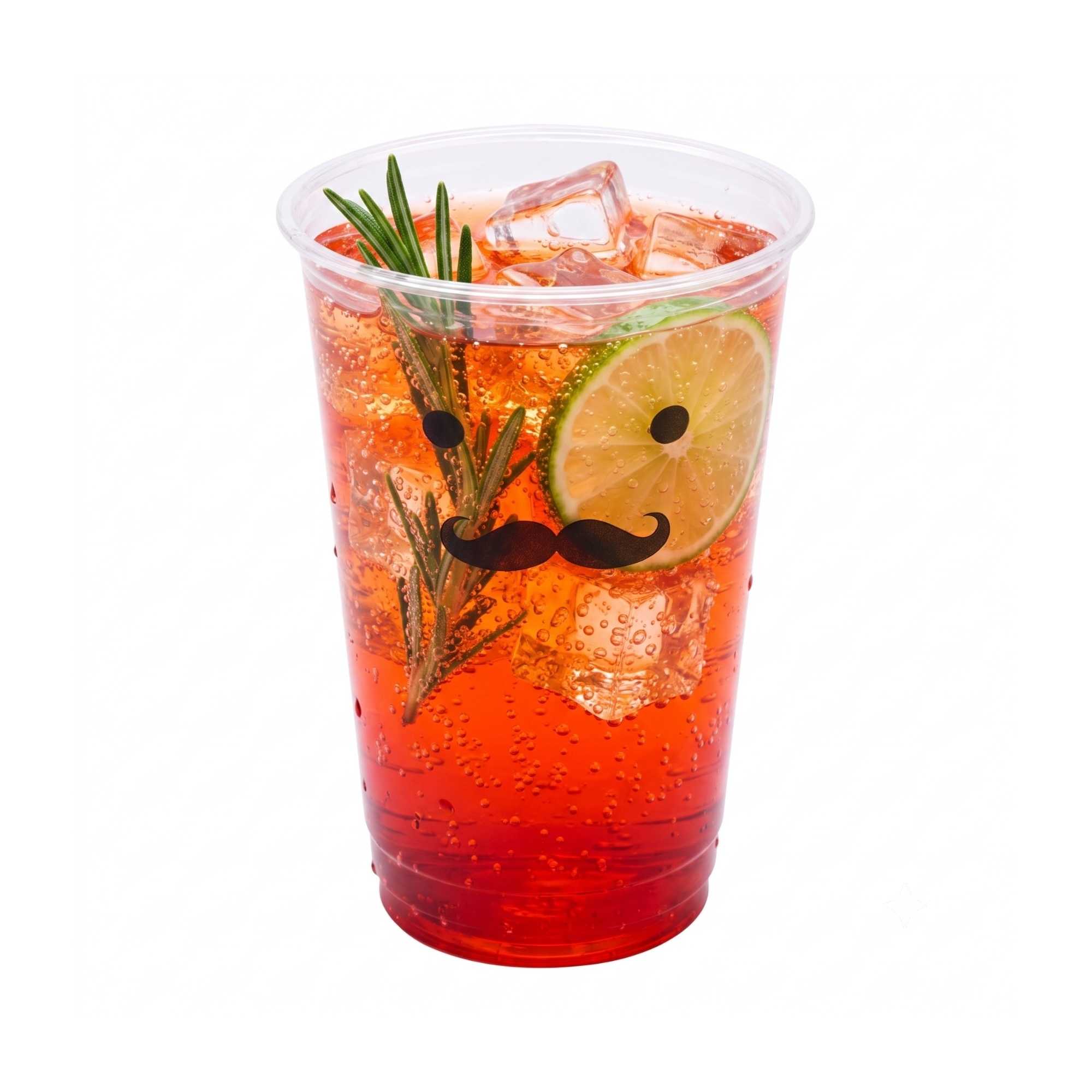 Visage 16 oz Clear Plastic Cup - Monsieur - 3 3/4" x 3 3/4" x 5 1/4" - 1000 count box