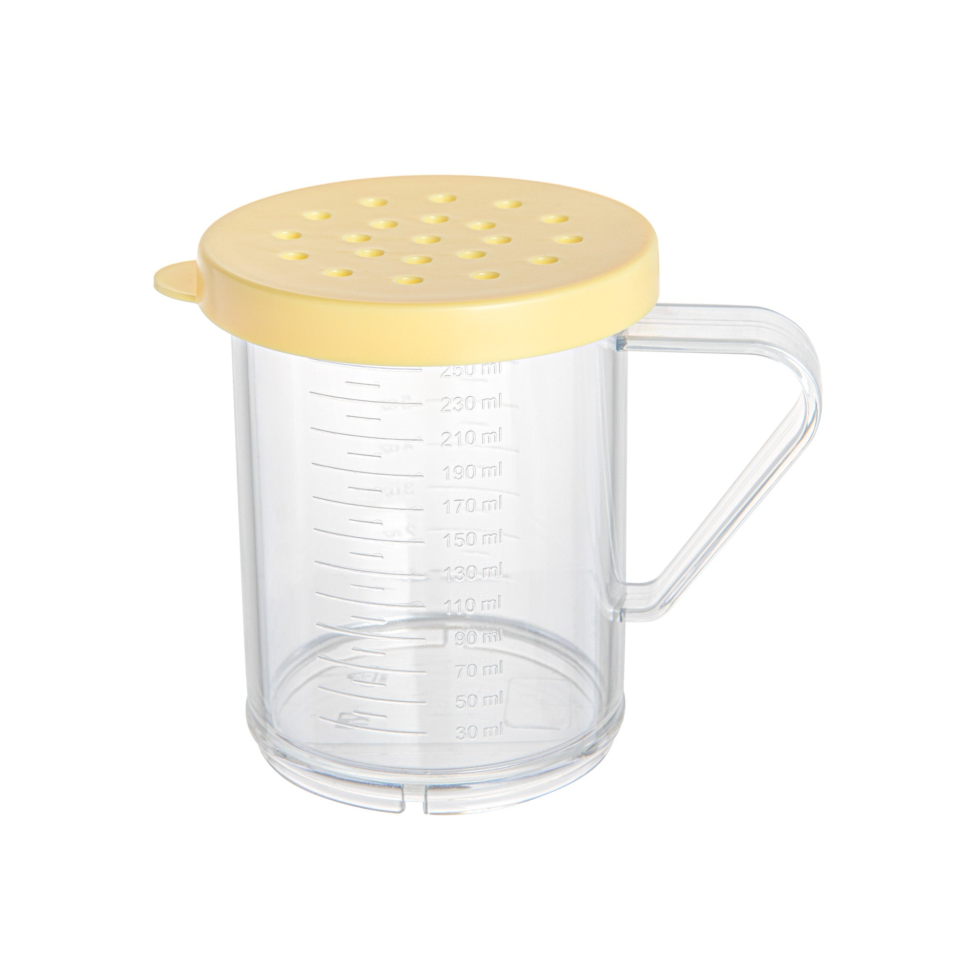 Chef 101 10 oz Clear Polycarbonate Dredge Spice Shaker - with Yellow ...