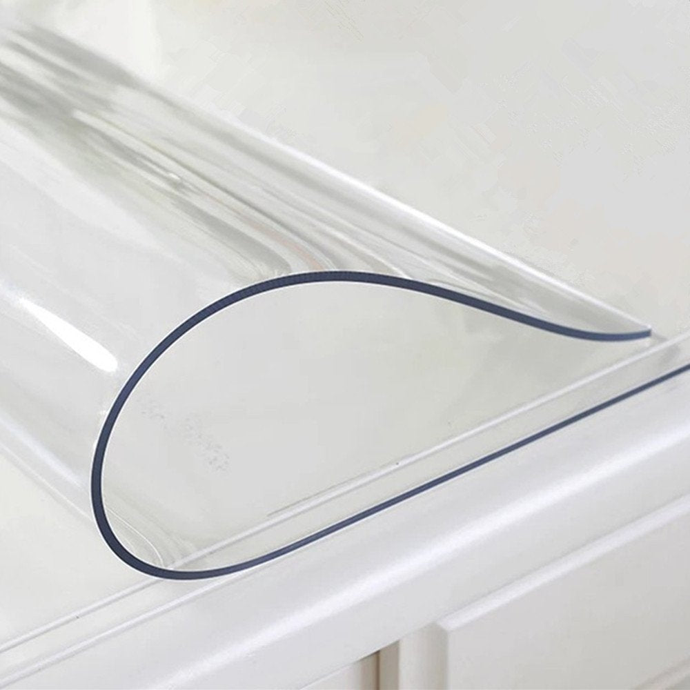 Transparent Rectangular Cover Table Tek Rectangle Clear Plastic Heavy-Duty Protective Table Cover - 1 ...