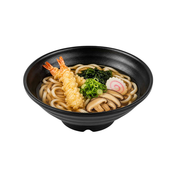 Voga 42 oz Round Black Melamine Extra Large Bowl - Japonais, Faux