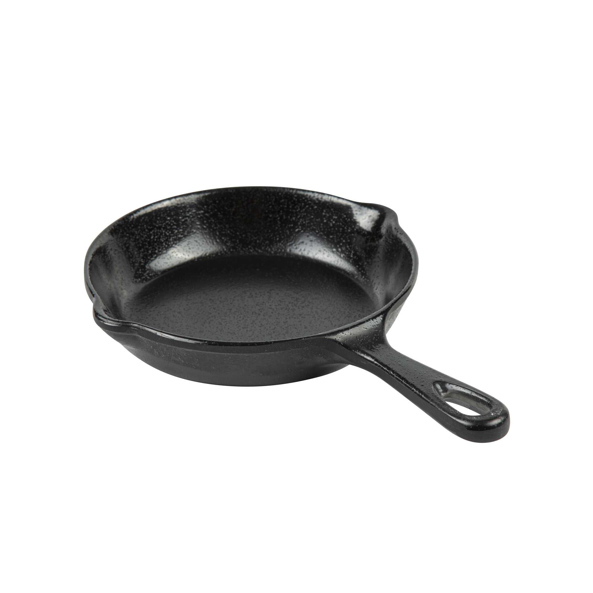 Voga 12 oz Black Melamine Serving Dish with Handle - Faux Cast Iron - 10" x 6 3/4" x 1 1/4" - 72 count box