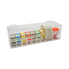 RW Smart Clear Acrylic Label Dispenser - 9 Slots, with Lid - 15