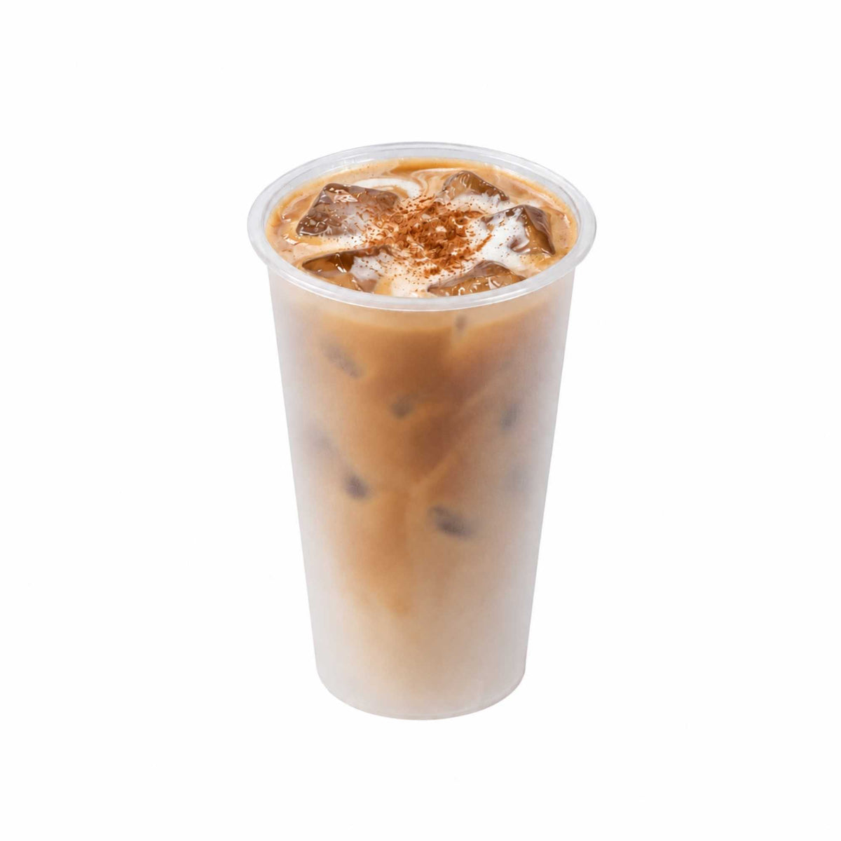 Bev Tek 16 oz Round Frosted Clear Plastic Hot / Cold Drinking Cup - 3 1/2" x 3 1/2" x 5 1/4" - 100 count box