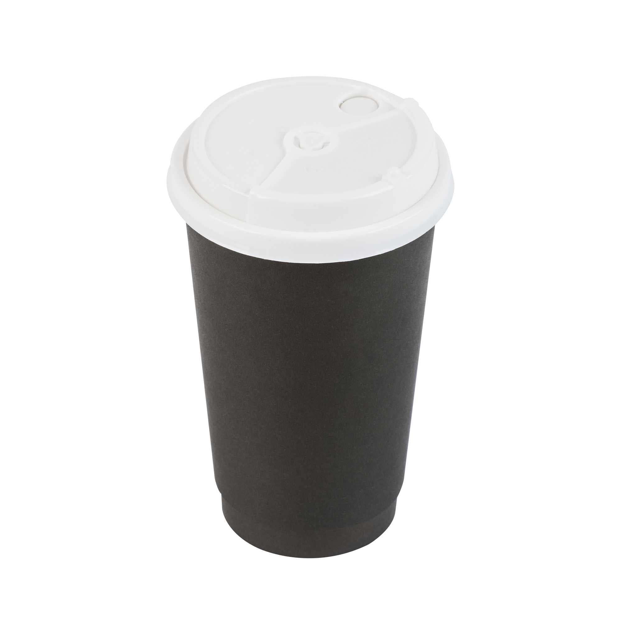 Bev Tek White Plastic 2-in-1 Straw or Sip Coffee Cup Lid - Fits 8, 12, 16 and 20 oz - 100 count box