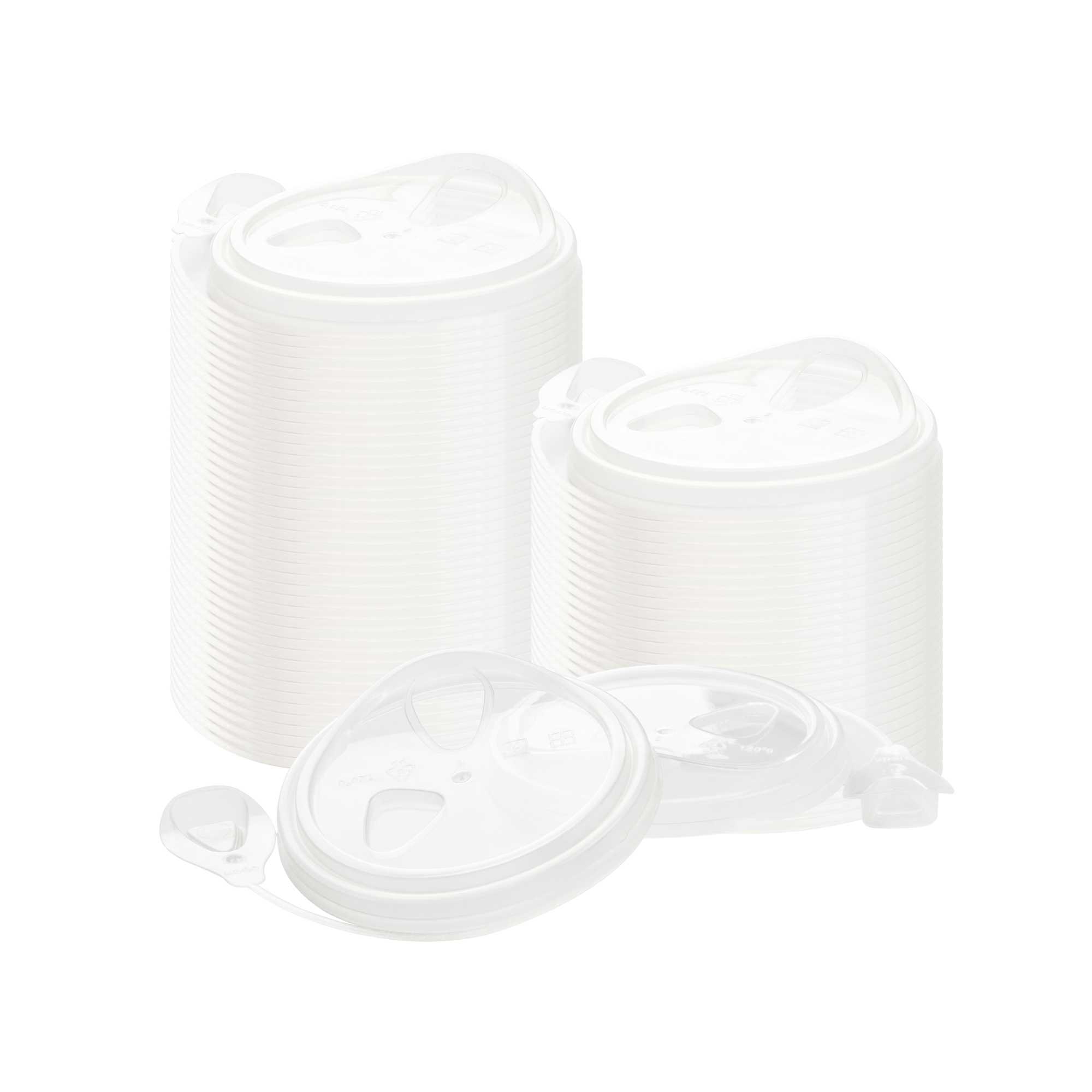 Bev Tek Bev Tek Clear Plastic Pop Lock Hot / Cold Drinking Cup Lid - Fits 12, 16 and 24 oz - 100 count box