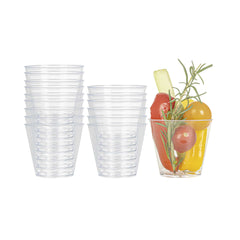 Mini Serve 4 oz Round Clear Plastic Arco Dessert Cup - 2 1/2