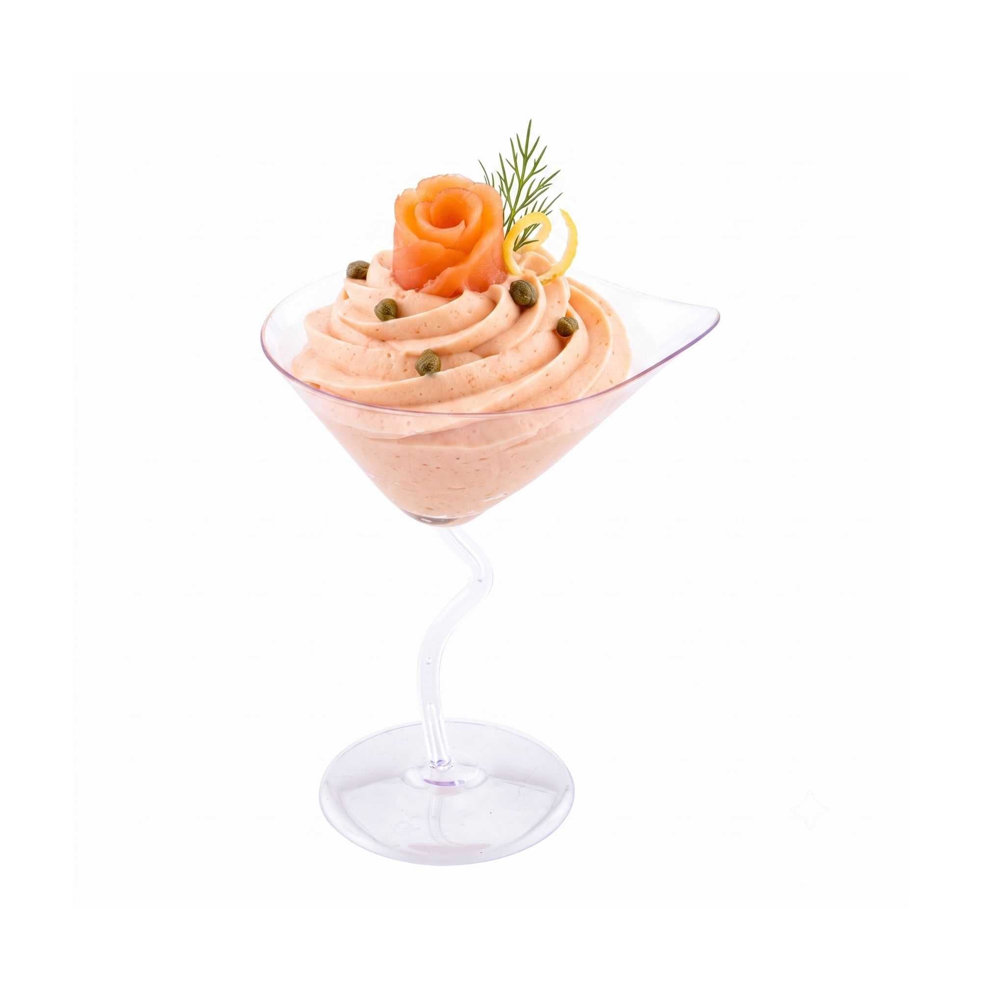 Bev Tek 3 oz Clear Plastic Dekko Martini Glass - 3 3/4" x 3" x 4 3/4" - 100 count box