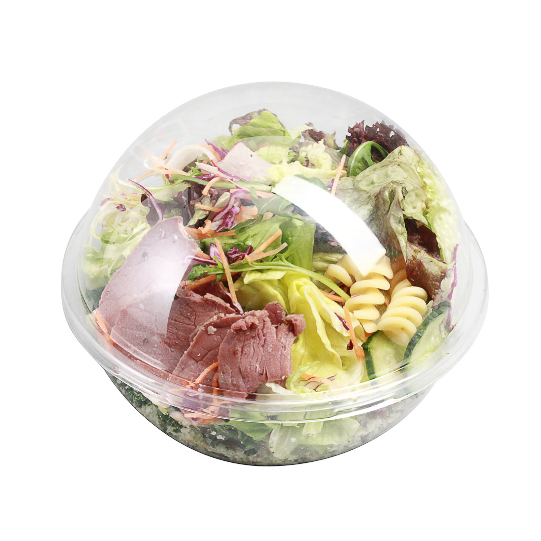 Sphere Containers Thermo Tek 28 oz Clear Plastic Sphere Salad Container - with Dome Lid ...