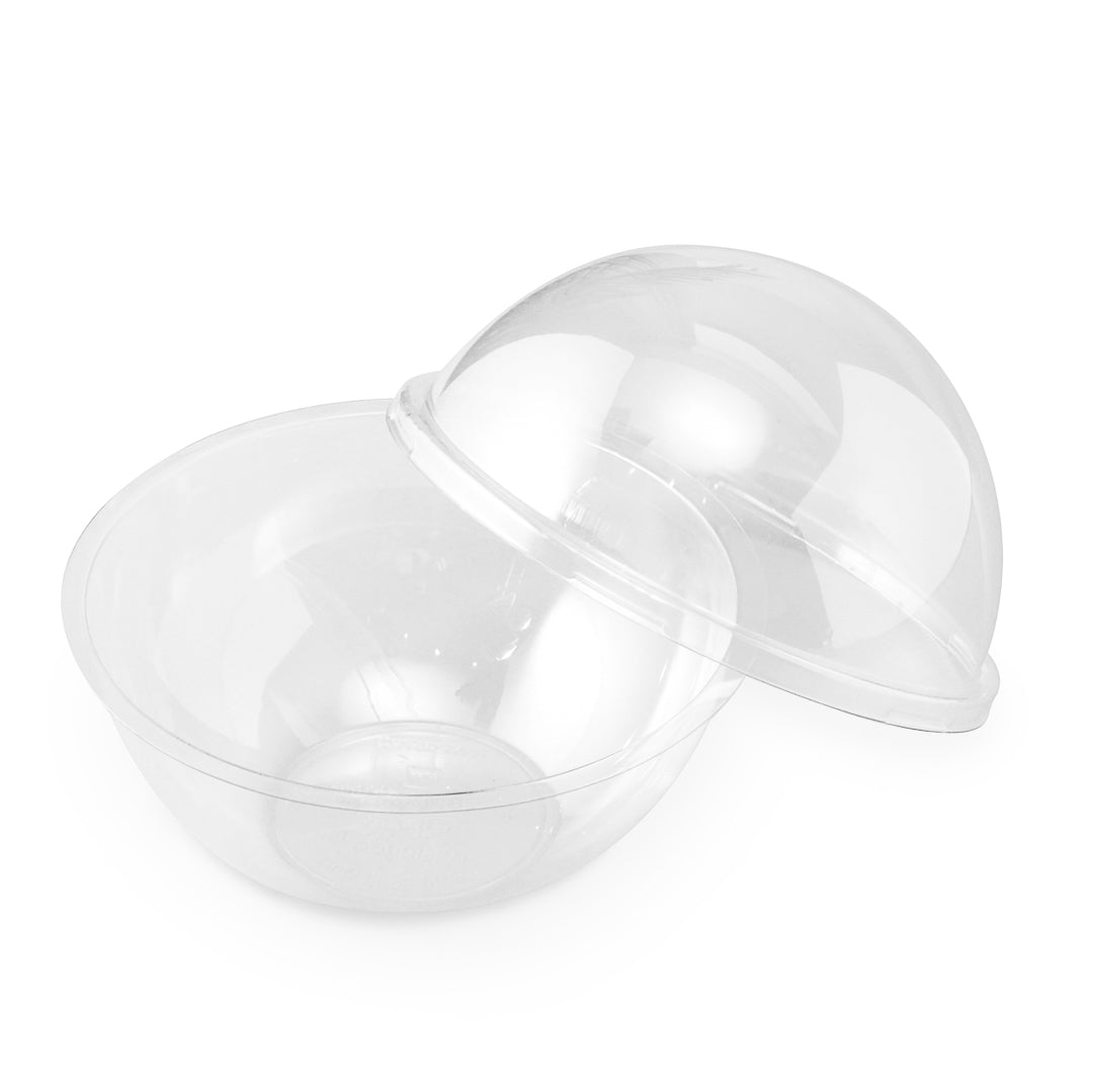 Sphere Containers Thermo Tek 28 oz Clear Plastic Sphere Salad Container - with Dome Lid ...