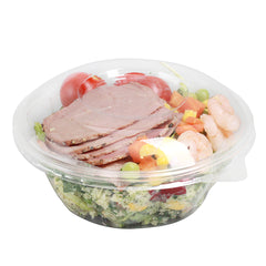 Thermo Tek Clear Plastic Ergo-Grip Bowl Lid - Fits 24 / 32 / 48 oz - 500 count box