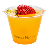 Sustain 9 oz Round Clear PLA Plastic Drinking Cup - Compostable - 3 3/4" x 3 3/4" x 2 3/4" - 1000 count box