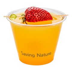 Zero Waste 9 oz Round Clear PLA Plastic Drinking Cup - Compostable - 3 3/4