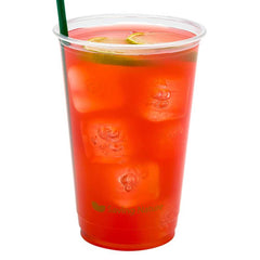 Sustain 16 oz Round Clear PLA Plastic Drinking Cup - Compostable - 3 3/4