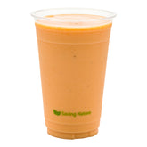 Sustain 20 oz Round Clear PLA Plastic Drinking Cup - Compostable - 3 3/4" x 3 3/4" x 5 3/4" - 1000 count box