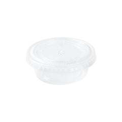RW Base Round Clear Plastic Portion Cup Lid - Fits 1.5, 2, and 2.5 oz - 2 1/2